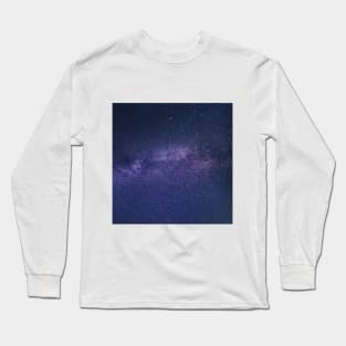 SCENERY 12 - Galaxy Sky Atmosphere Purple Astronomical Night Long Sleeve T-Shirt